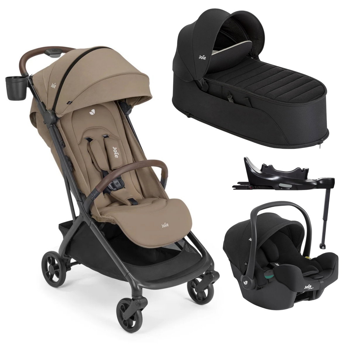 Product Image for Joie Porto 4in1 cashew pour 1 enfant avec 4 roues