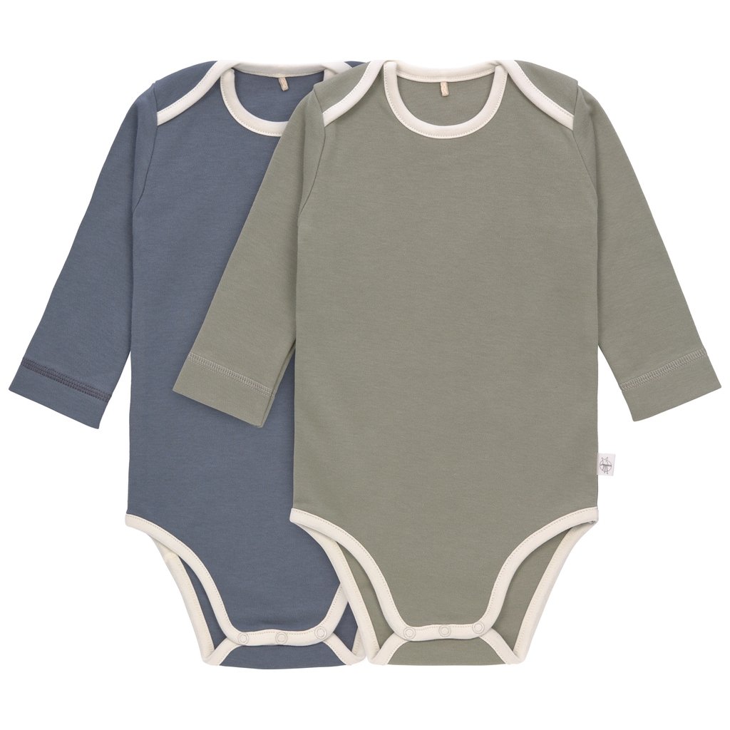 Casual set of 2 long-sleeved bodysuit GOTS