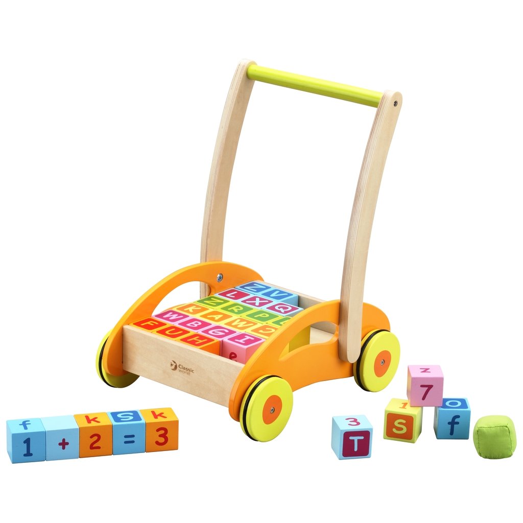 Classic World Babywalker with Building Blocks