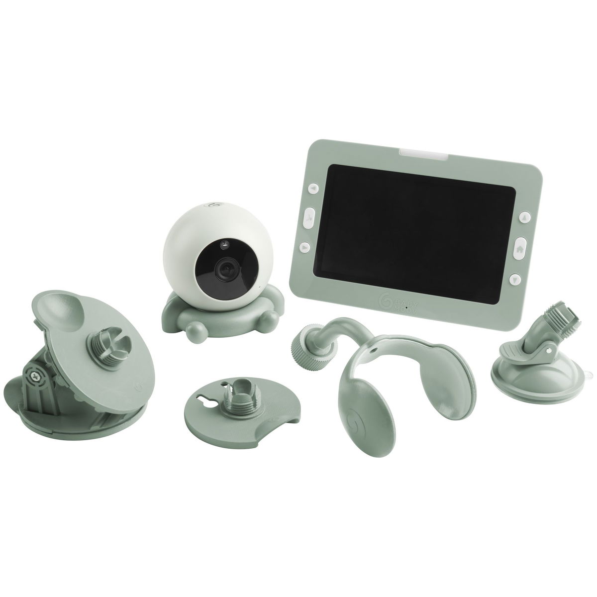 Babyphone mit Kamera, Bildschirm und vielseitigem Befestigun