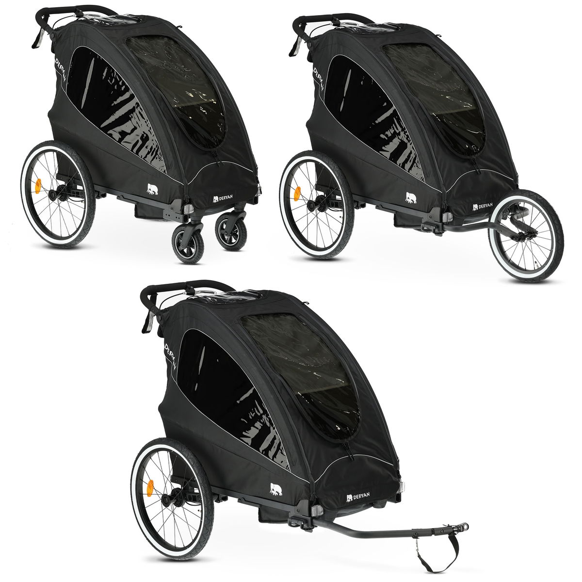 DERYAN 3in1 Fahrradanhnger - sicherer Jogger kaufen
