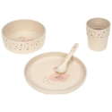Set De Vaisselle Pour Enfant Dino Rexi - Assiette, Bol, Gobelet, Cuillère Et Fourchette - En Polypropylène, Design Carré - Lavable Au Lave-Vaisselle - 8