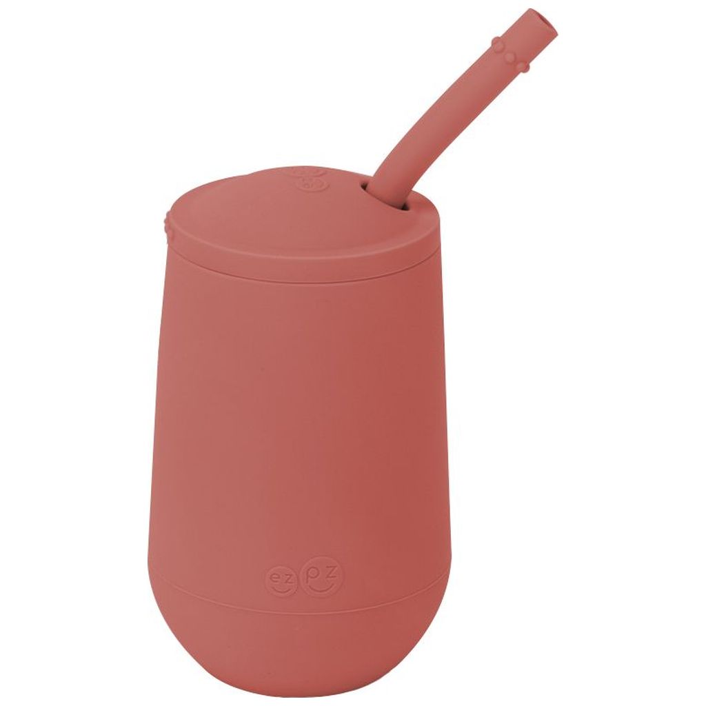 Product Image for ezpz Tazza Happy con cannuccia e coperchio sienna