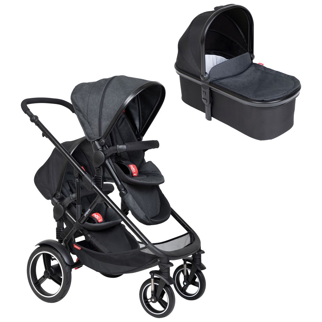 phil&teds Voyager V6 Sibling Stroller with Carrycot | Top Quality and  Functionality