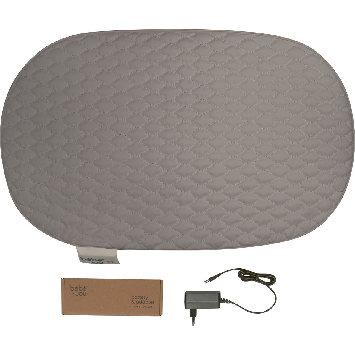 Product Image for bébé jou heated changing pad quilted waves chalk brown