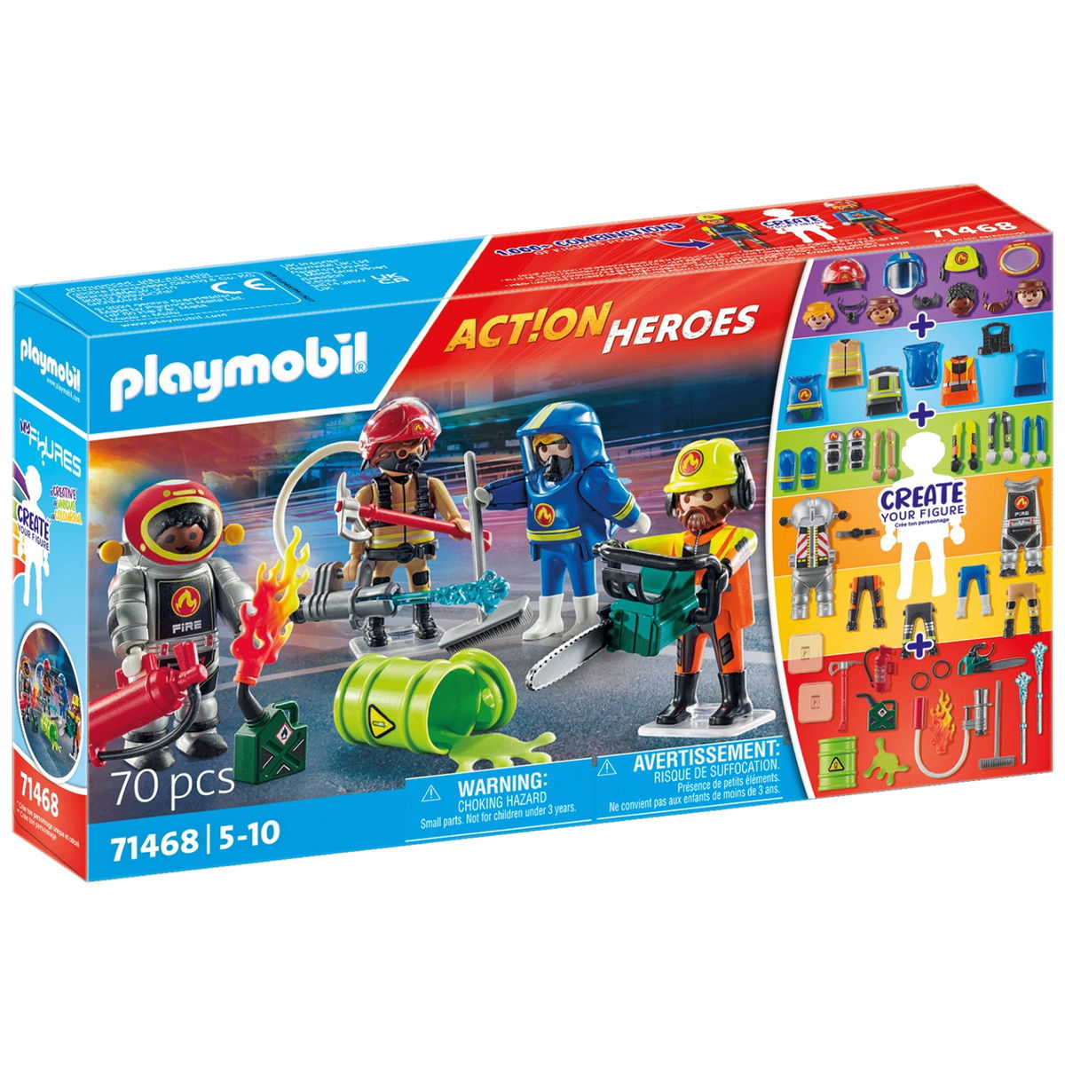 PLAYMOBIL Action Heroes 71468 My Figures Fire Brigade 4mybaby
