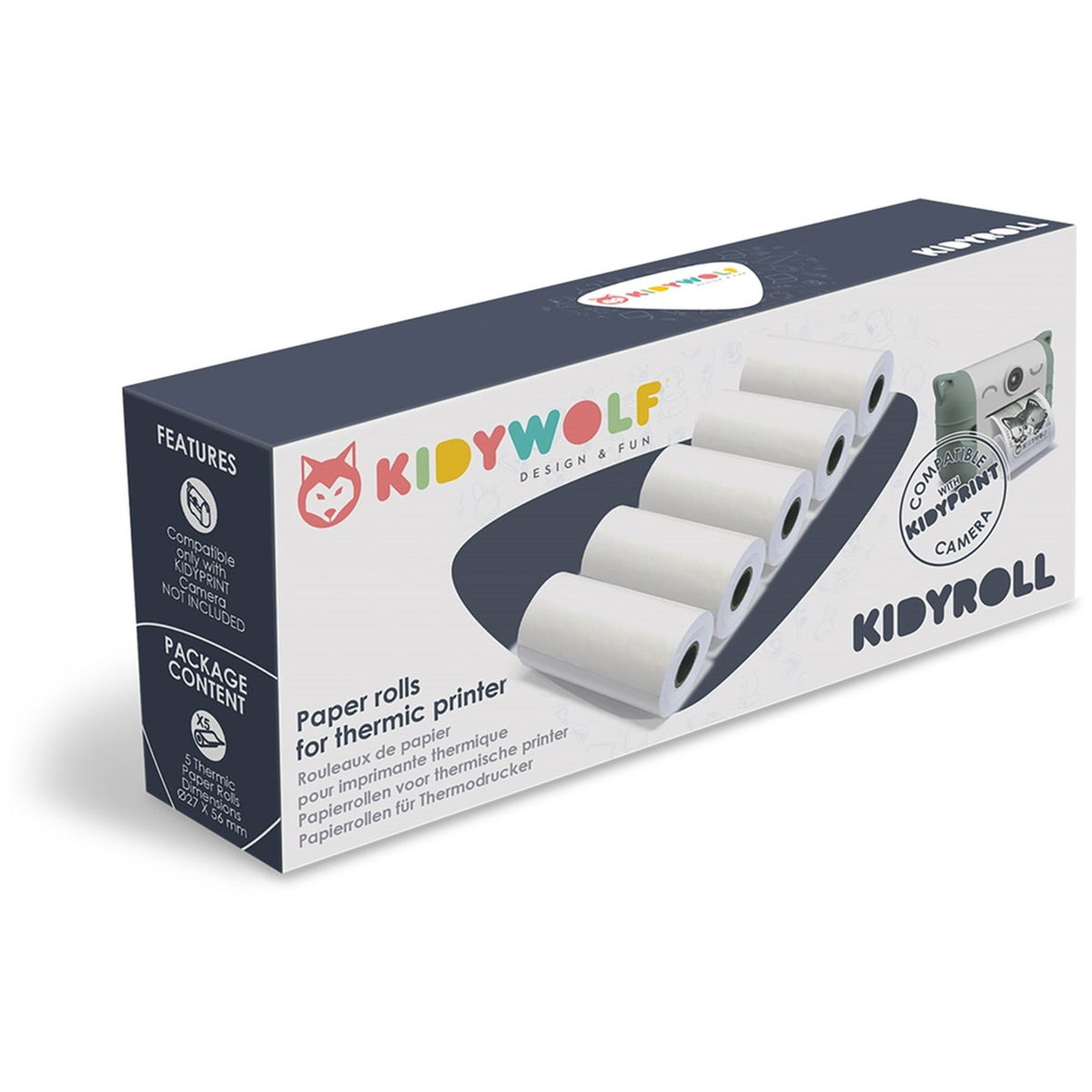 Product Image for Kidywolf thermal paper for instant camera age from 5 y