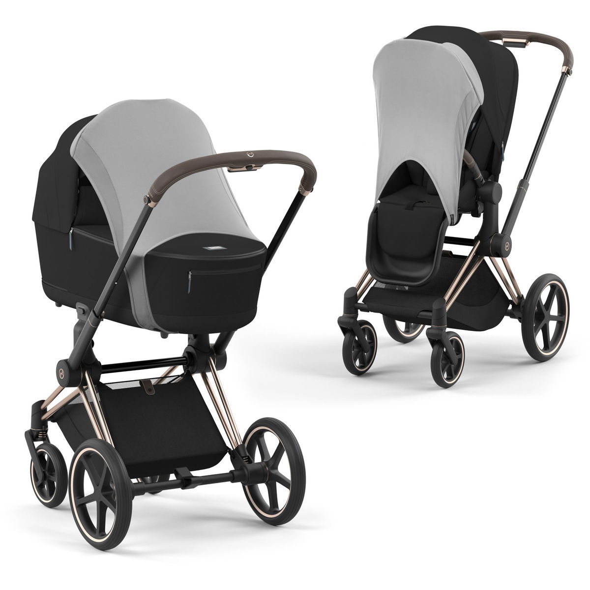 KufaerBeam Parasole Per Passeggino Con Protezione UV 50+ - Tenda Universale Con Finestra Visibile, Regolabile, Antivento E Antipolvere, Colore Nero, Con Custodia