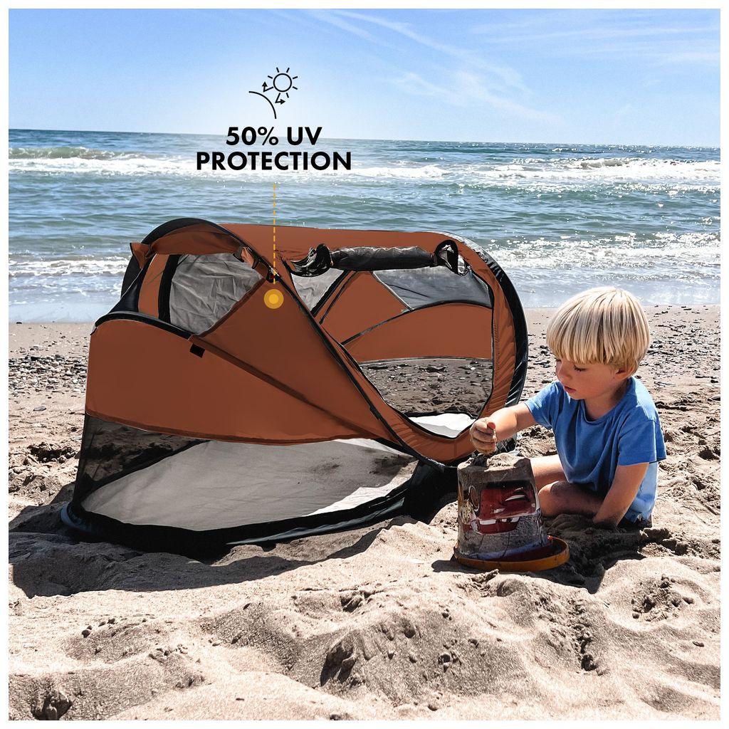 Camping Cot Deryan Cot Baby Luxe Ocean - Main Image