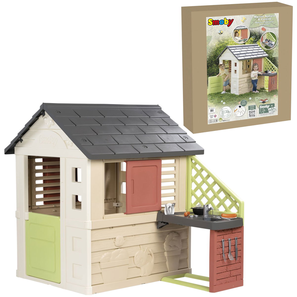 Smoby playhouse with kitchen buy online from 4mybaby