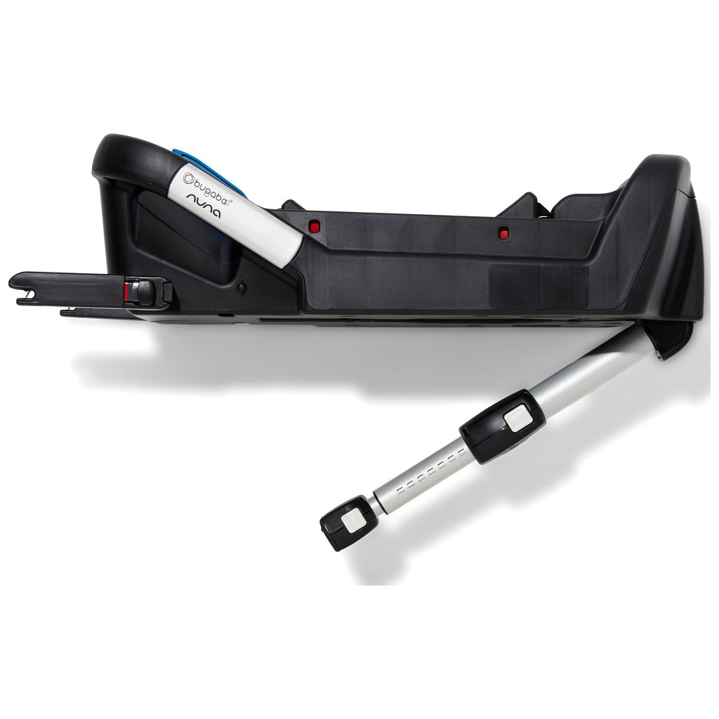 Schwarze Isofix-Basisstation mit ausziehbarem St&uuml;tzfuss