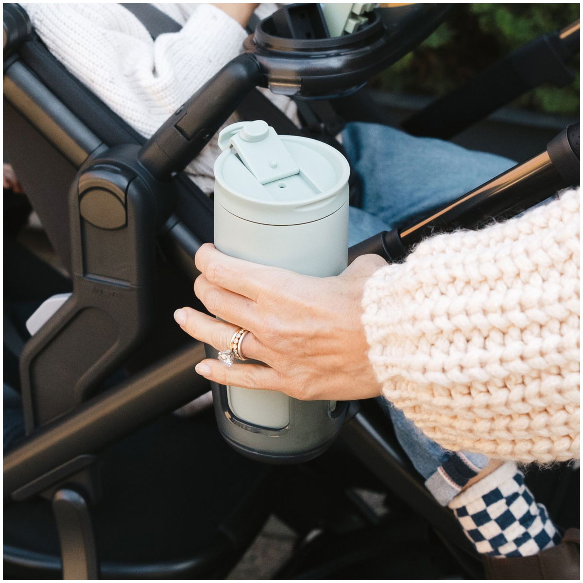 Portabicchieri Universale Per Passeggino Con Attacco Rapido, Compatibile Con UPPAbaby Vista, Cruz, Minu E Molti Altri, Confezione Con Adattatori E Gancio