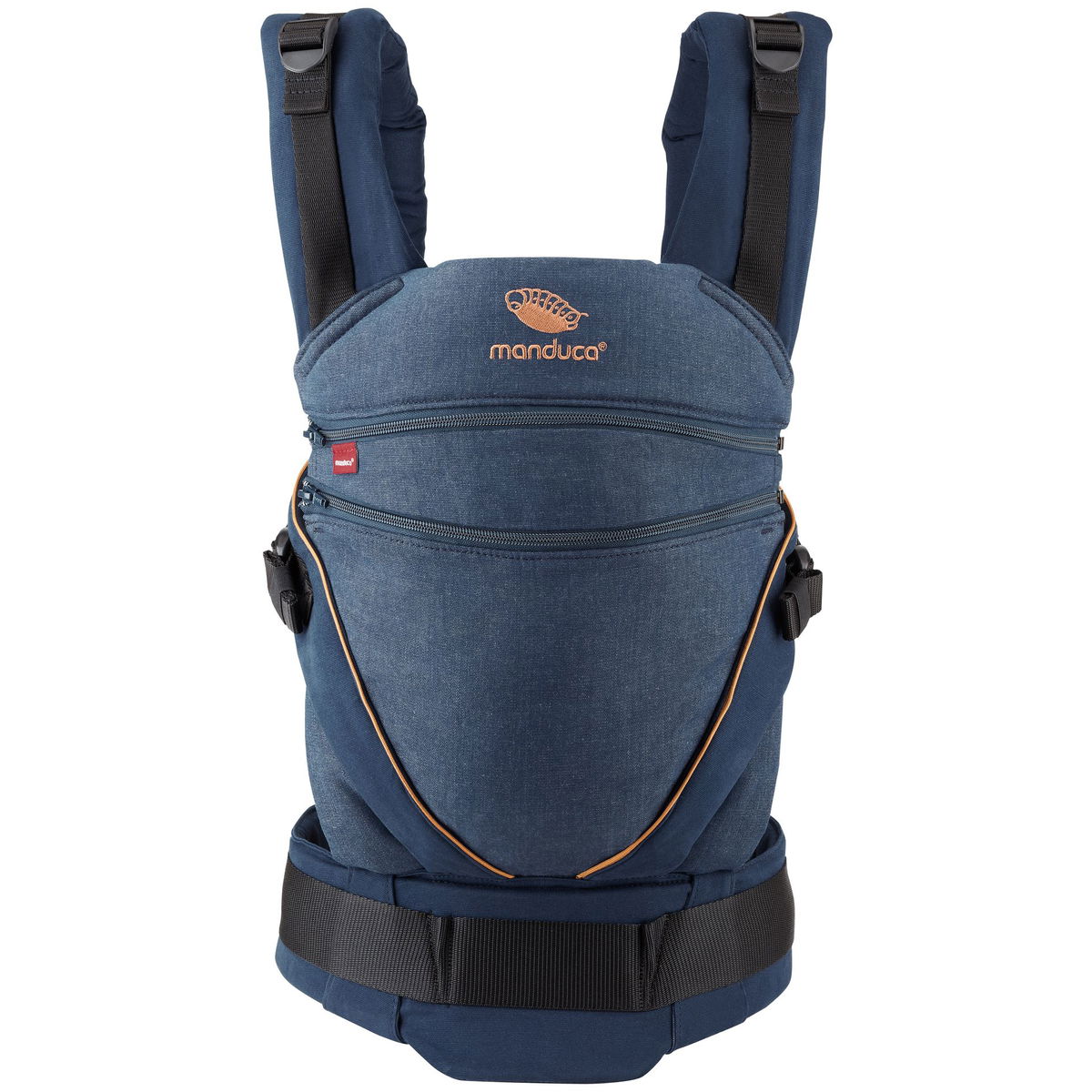 Product Image for manduca XT Babytrage Cotton denimblue-toffee BIO-Baumwolle