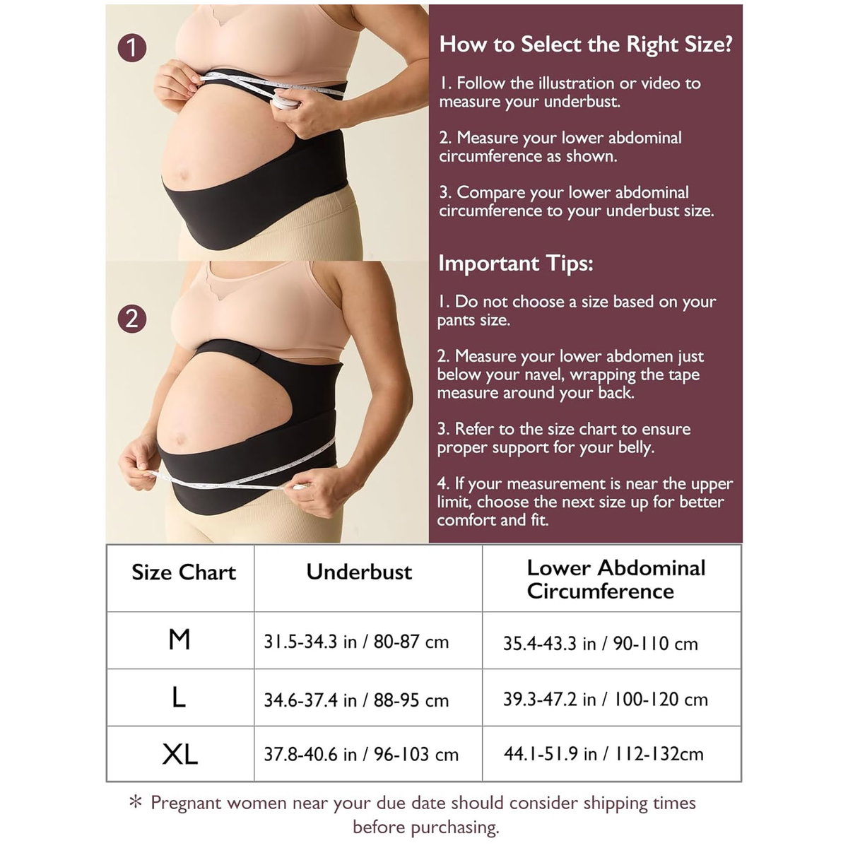 Ceinture De Maternité Momcozy - Soutien Ergonomique Pour Femmes Enceintes