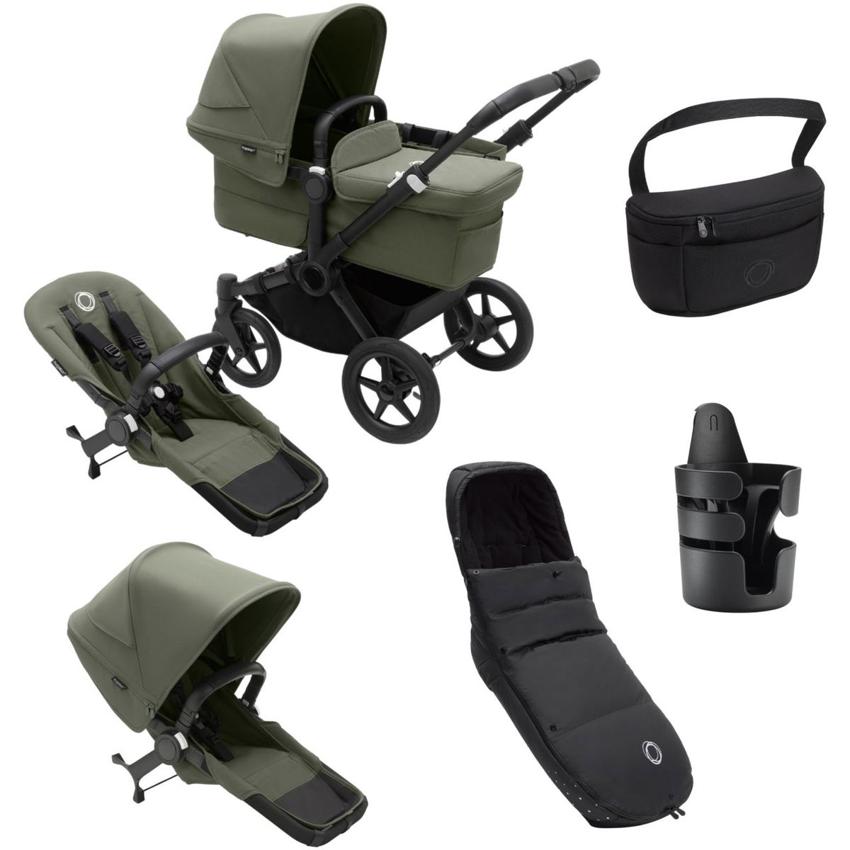 Bugaboo Fox Bugaboo Donkey Duo Grey Melange Bugaboo Donkey Duo