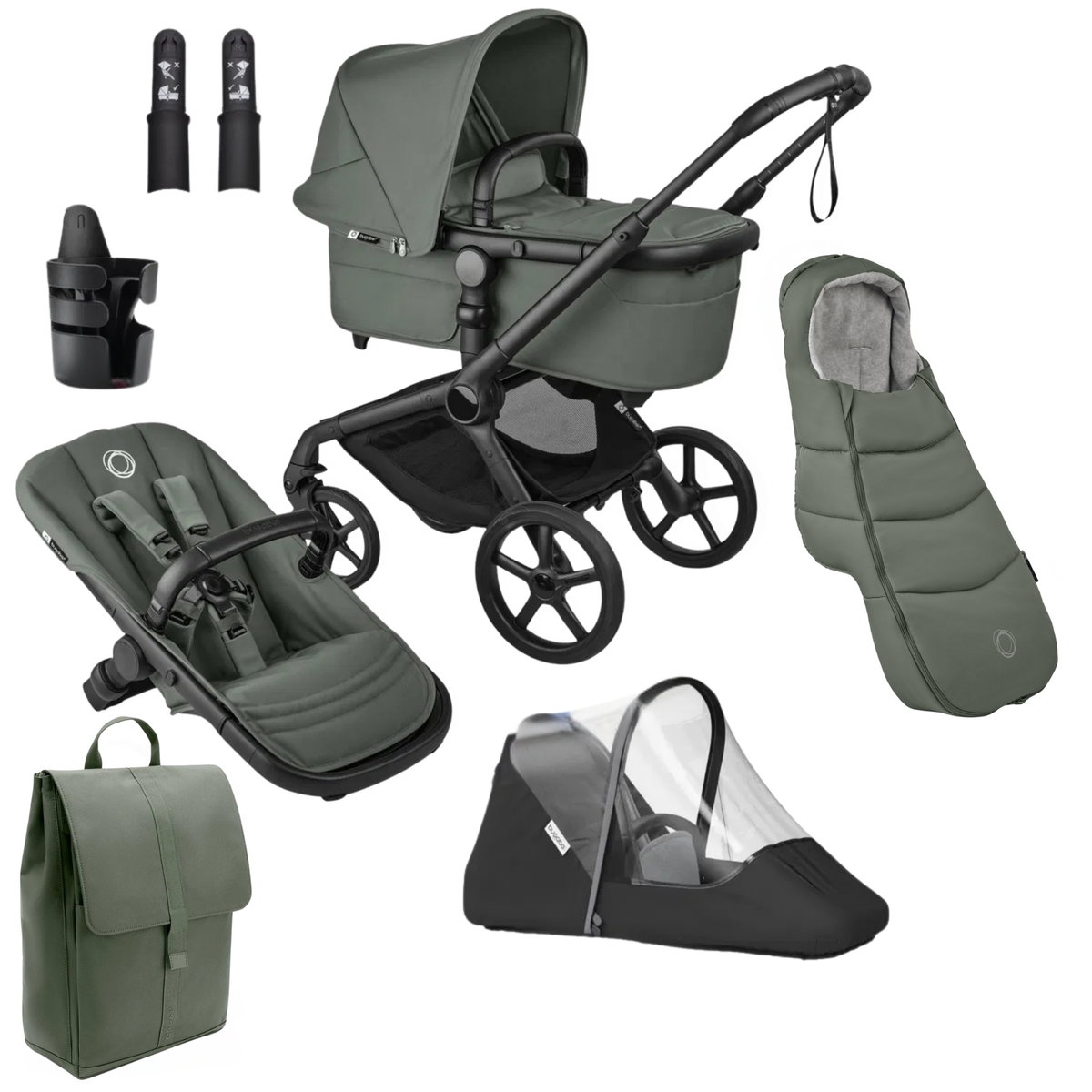 nestchen kinderwagen Kinderwagen-Umrandung Wald – 3-teilig main image 1