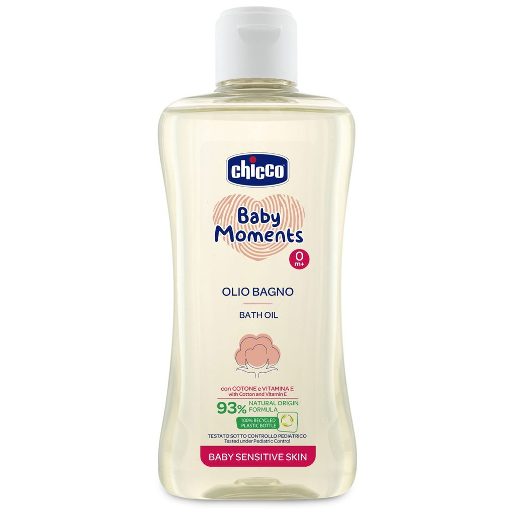 Flasche mit Baby Badeöl für empfindliche Haut