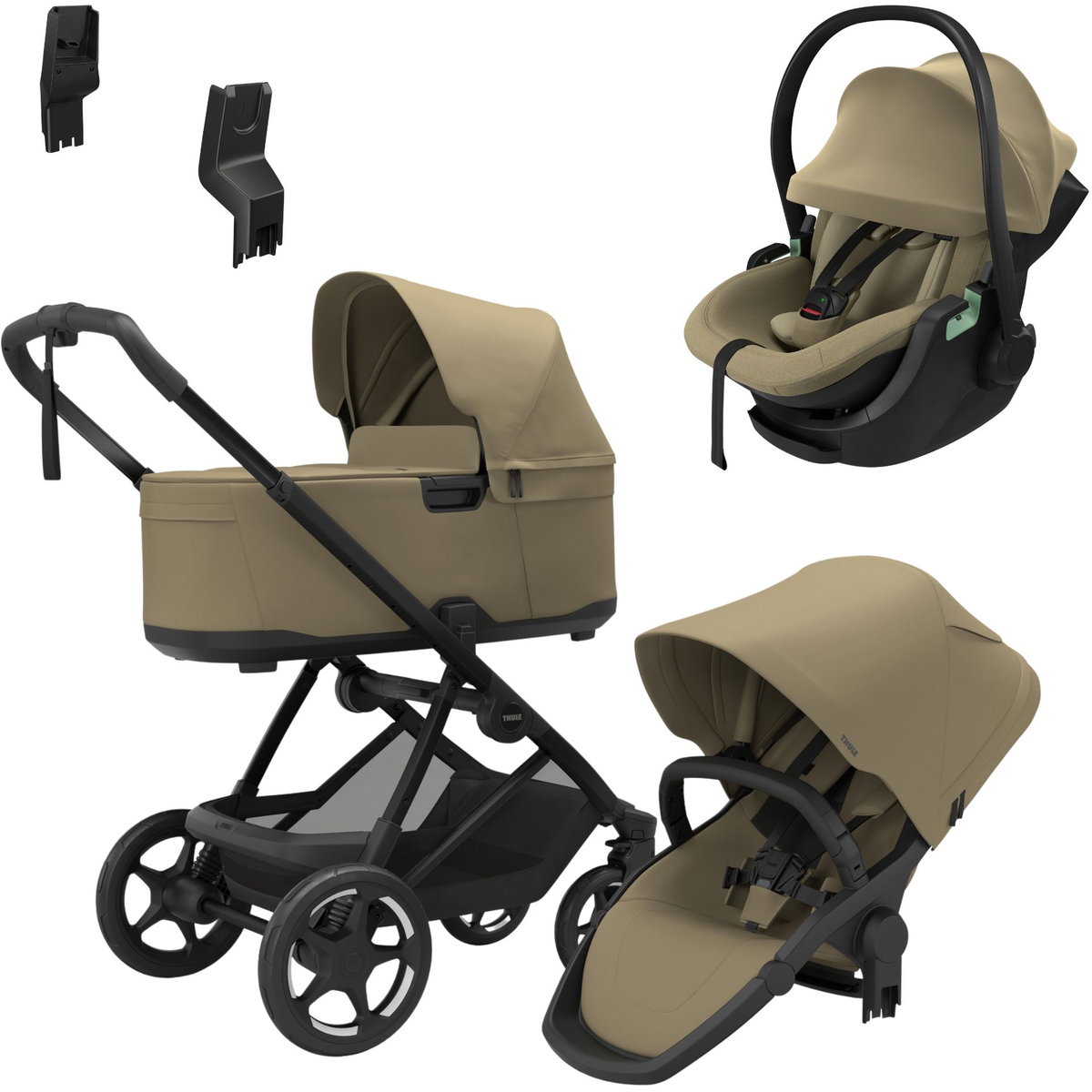 Product Image for THULE Charm 3in1 Connect Set faded beige für 1 Kind