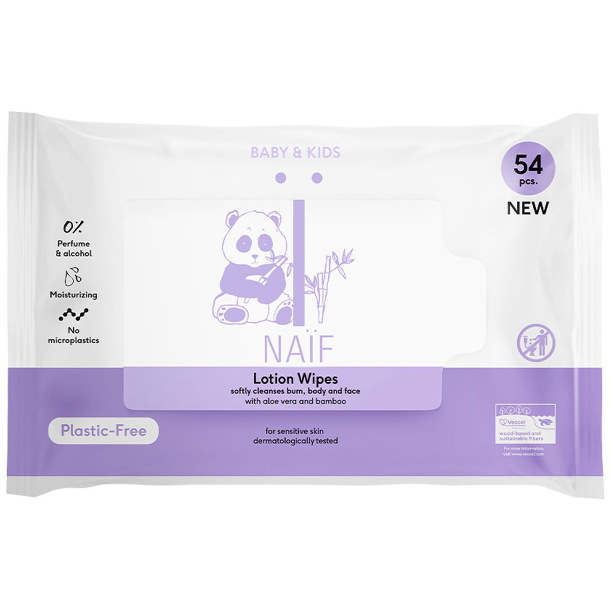 Product Image for NAÏF Salviette per bambini in lozione senza plastica