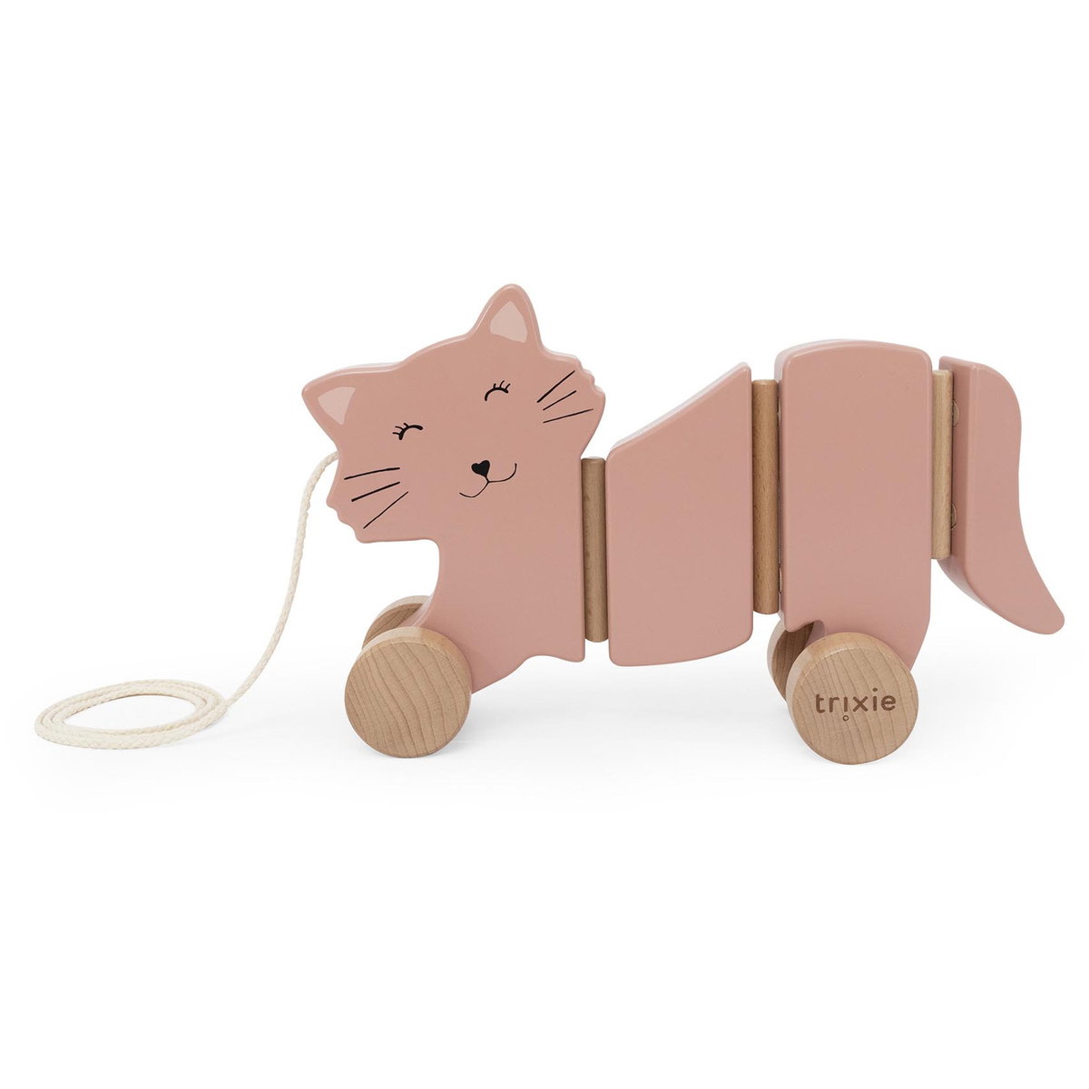 Product Image for trixie Animaletto snodato da trainare in legno mrs. cat