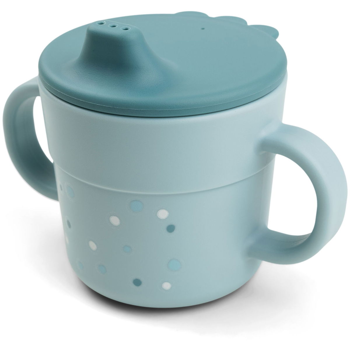 Product Image for Done by Deer Foodie Schnabelbecher Modell happy dots blue