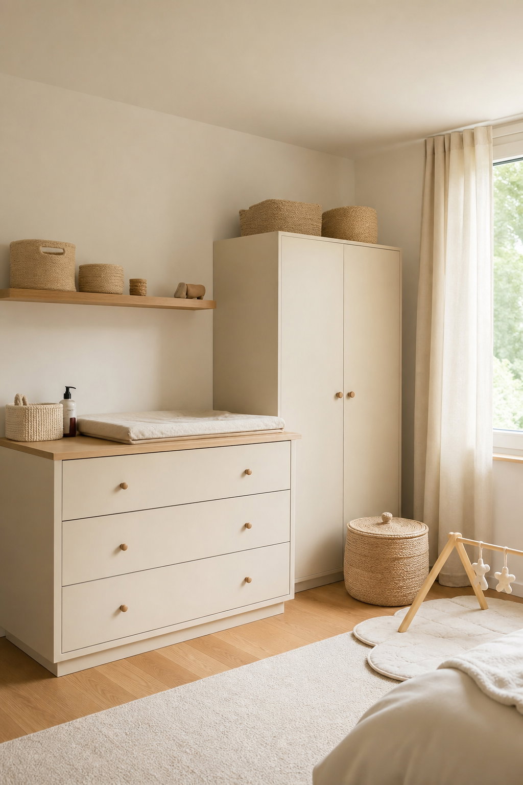 Wickelkommode, Schrank und Ordnung fürs Baby
